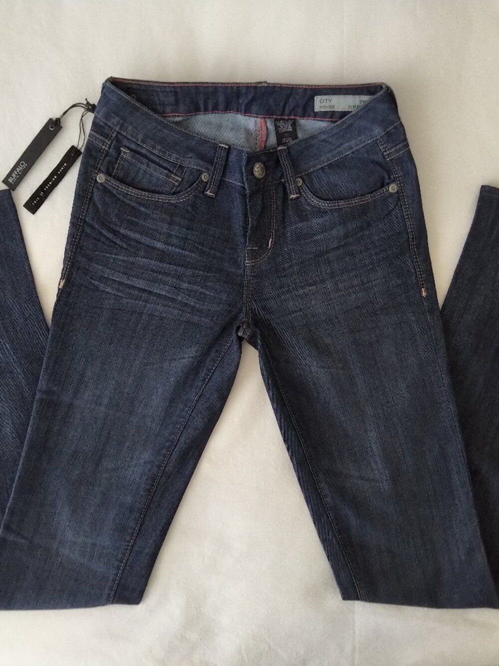 NWT Buffalo CITY High rise Slim Boot Cut Jeans size 25 Blue Denim Bitton